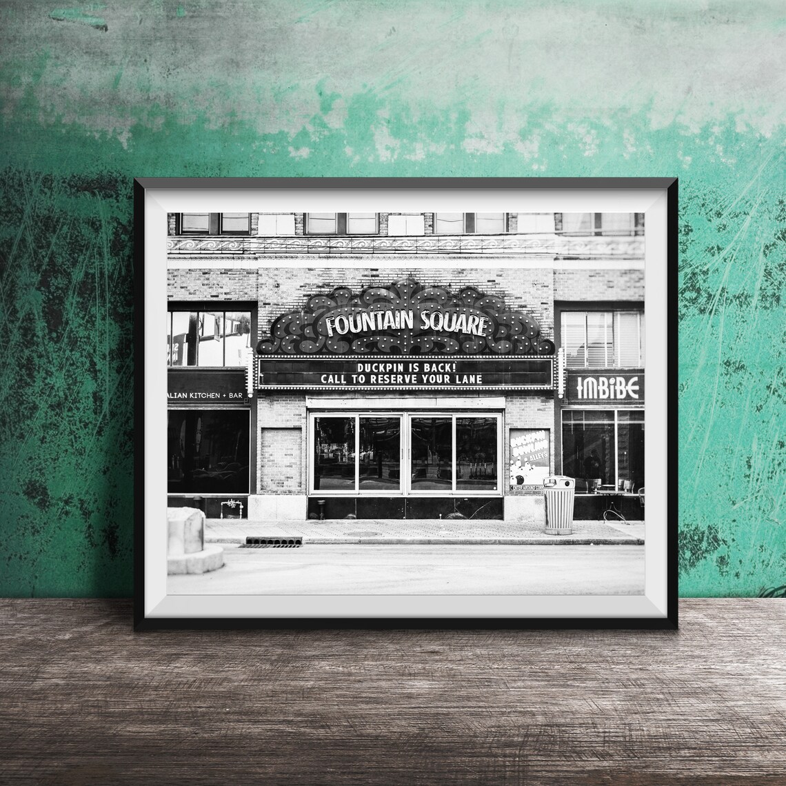 Fountain Square Indianapolis Neon Sign Art Print - Image 2