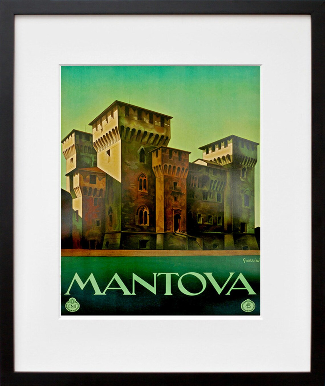 Mantova Italy Castle Towers ENIT Vintage Italian Travel Poster - Image 2