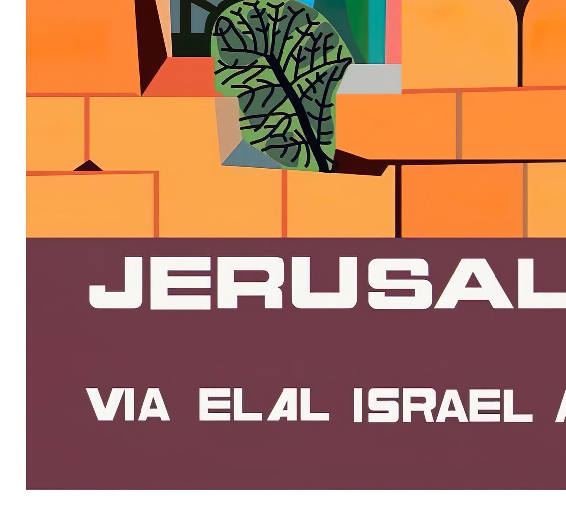 Jerusalem Vintage Travel Poster, Israel Art Print - Image 2