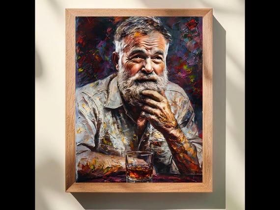 Conversations With Hemingway Bourbon Bar Art Poster