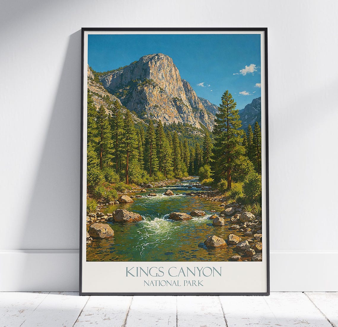 Kings Canyon National Park River Boulders Granite Mountain Poster