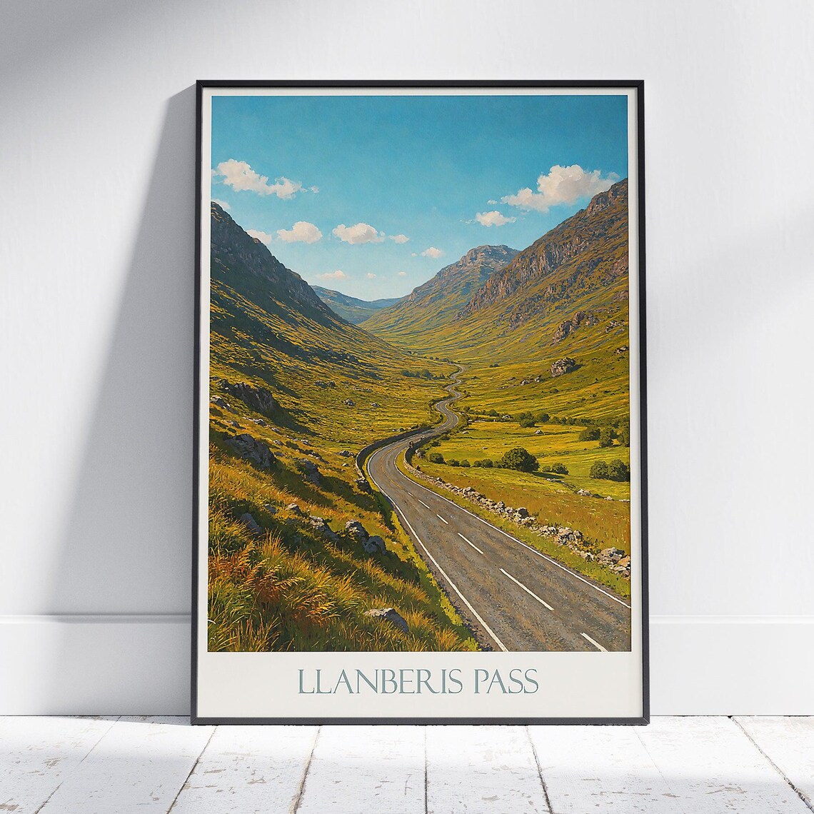Llanberis Pass Wales Mountain Road Scenic Snowdonia National Park Poster