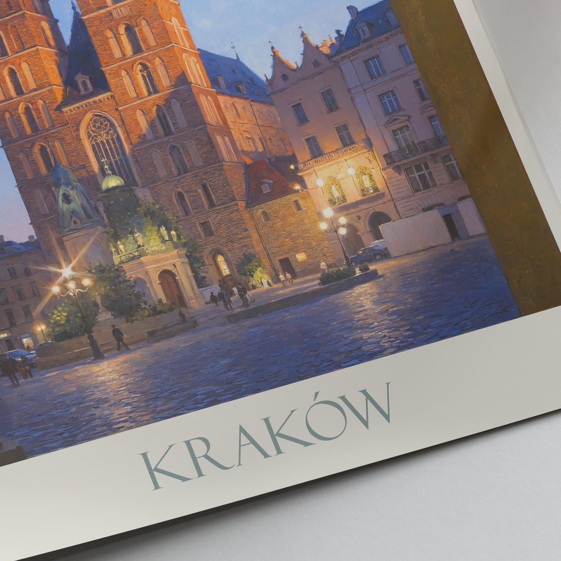 Krakow Travel Print Poland Travel Poster Wall Art Home Decor Personalized Gift Painting Framed - Image 2