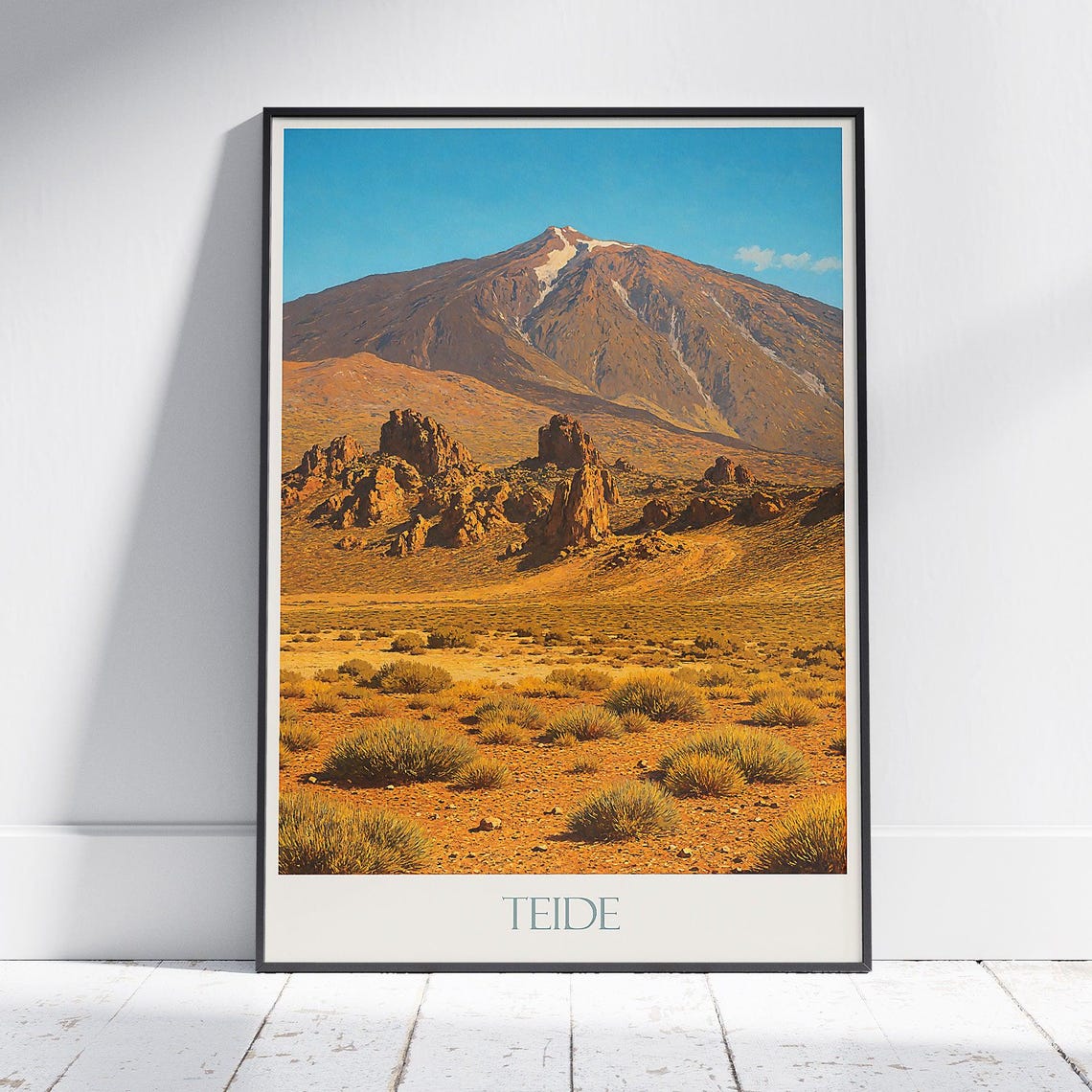 Mount Teide Tenerife Canary Islands Volcano Landscape Travel Poster