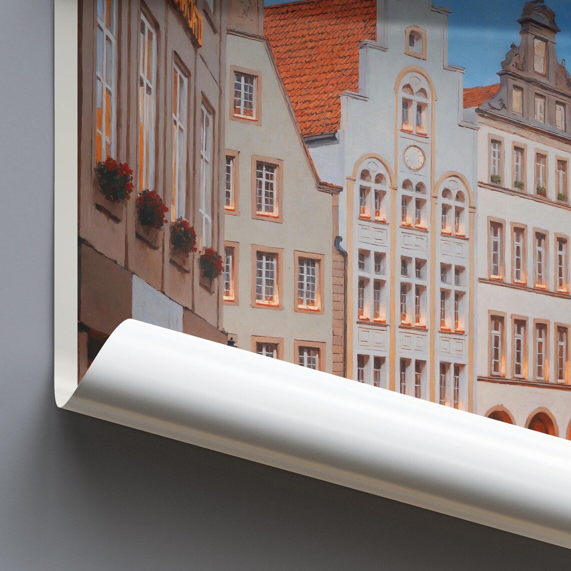 Bonn Old Town Cobblestone Street Historic Germany Travel Poster - Image 3