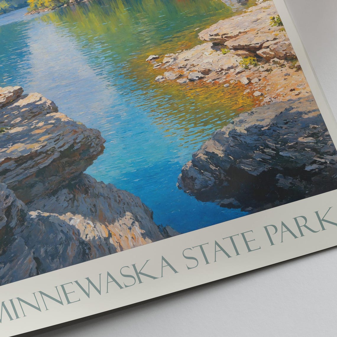 Minnewaska State Park New York Lake and Cliffs Travel Poster - Image 3