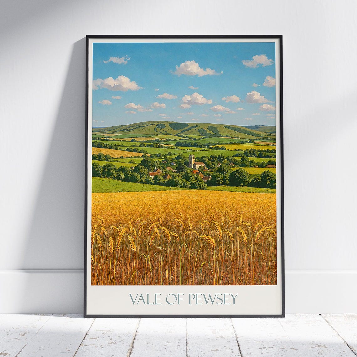 Vale Of Pewsey Travel Poster Wiltshire Countryside Art Print English Rural Landscape Wall Vintage Style Uk Home Decor
