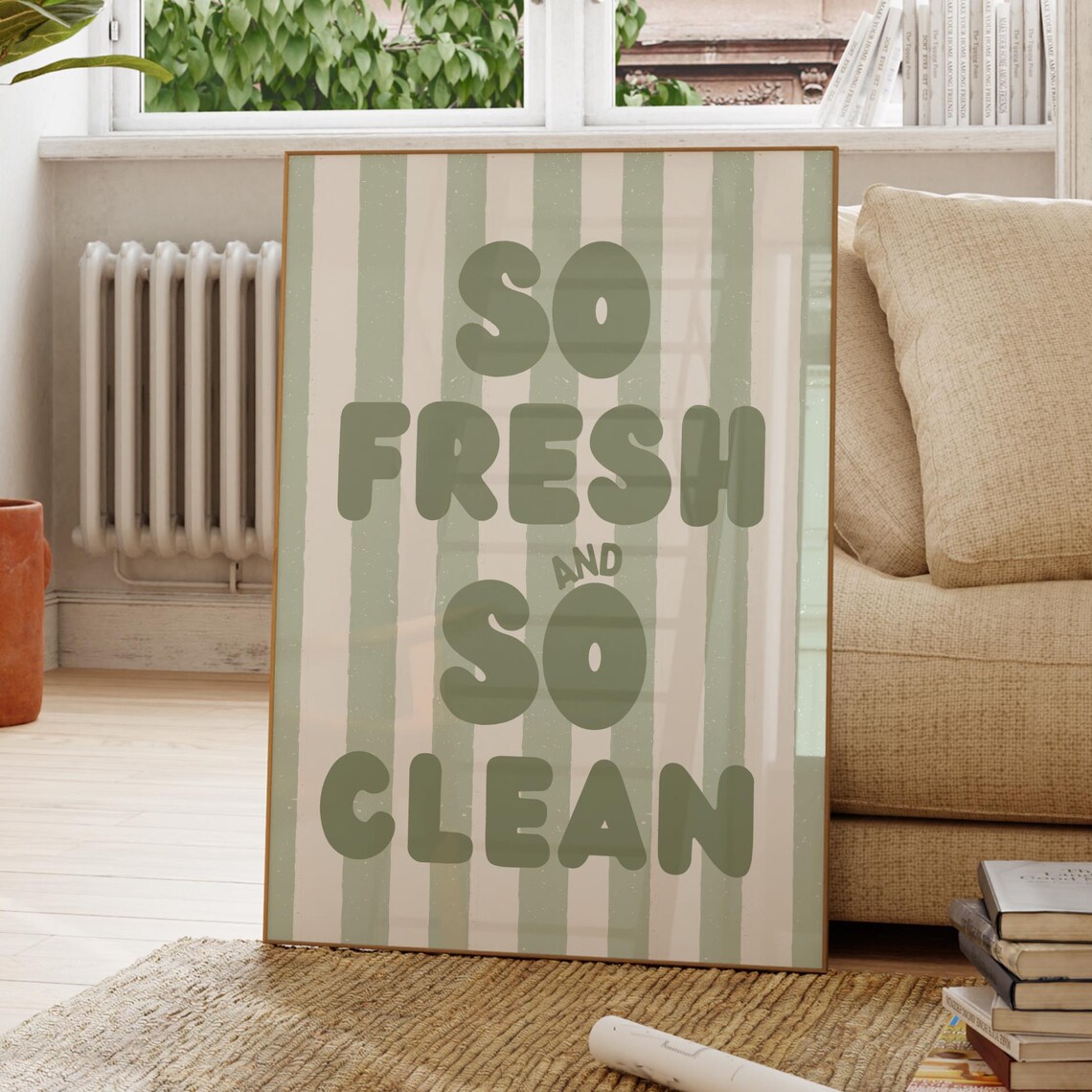 So Fresh And Clean Bathroom Humor Art Print