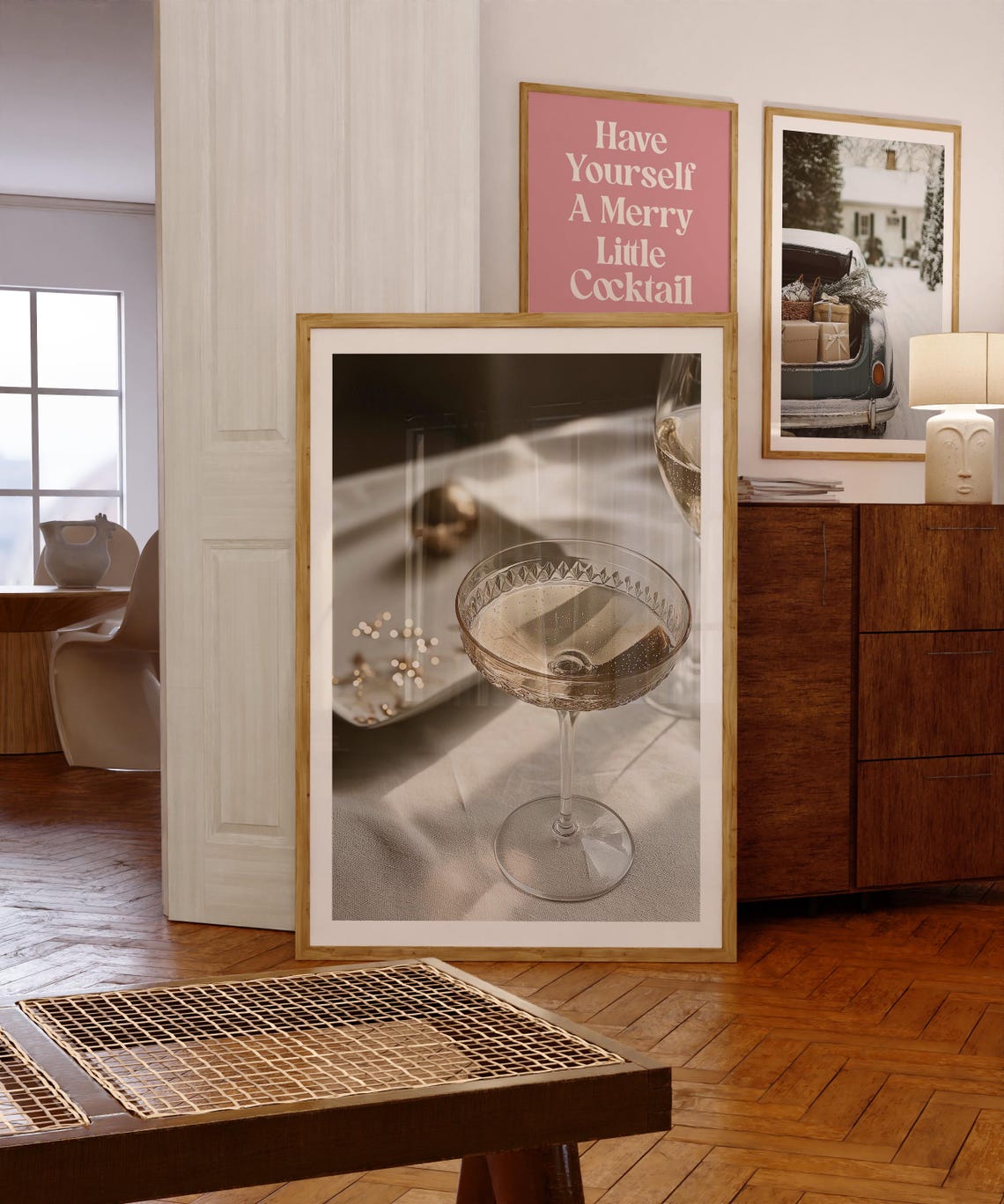 Champagne Coupe Glass Elegant Holiday Toast Photography Poster