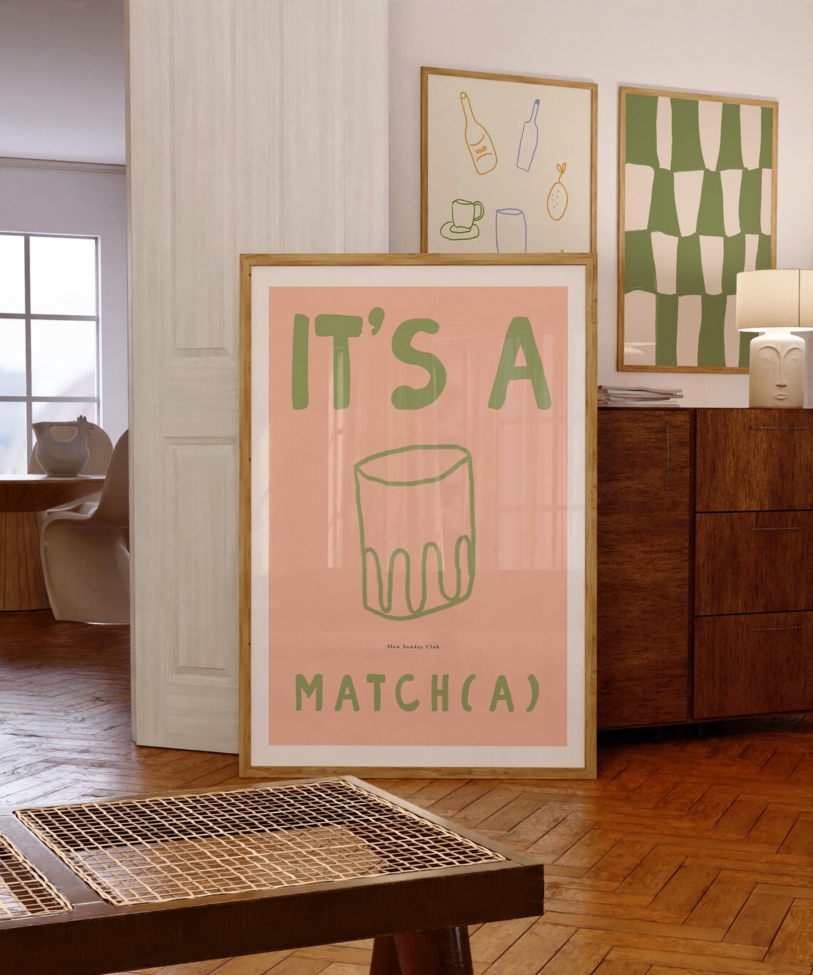 Matcha Latte Art Print Aesthetic Kitchen Wall Decor Cute Kitchen Wall Art Matcha Poster Minimalist Art Print - Image 4