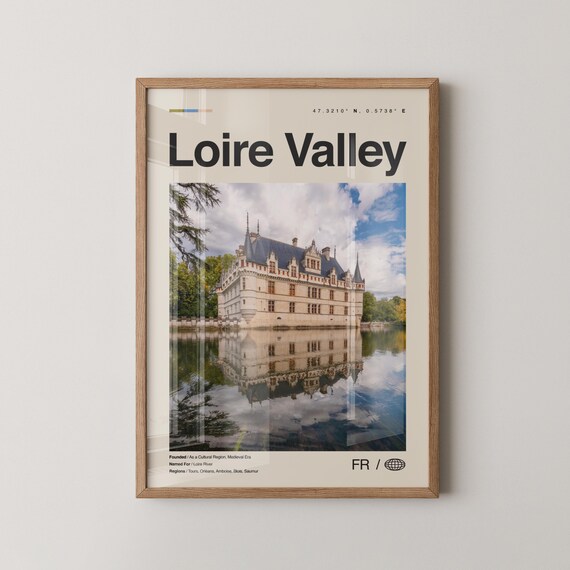 Loire Valley Print Wall Art Poster Photo Dcor Map
