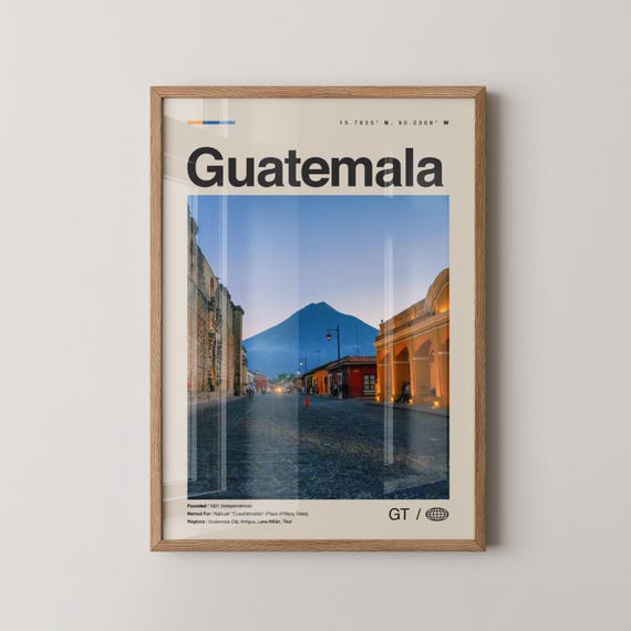 Guatemala Print No 1 Wall Art Poster Photo Decor Central America