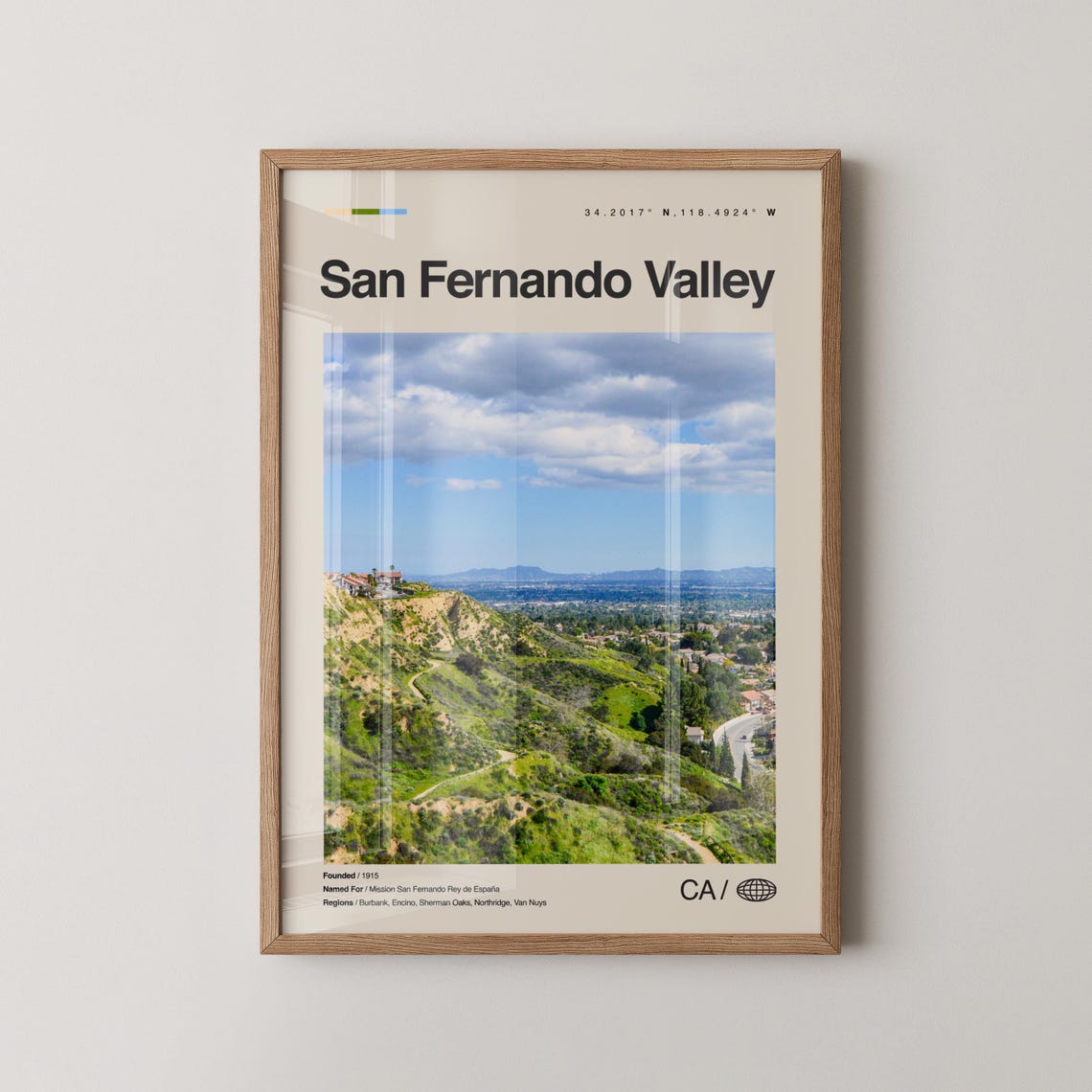 San Fernando Valley California Hilltop Overlook Photo Poster