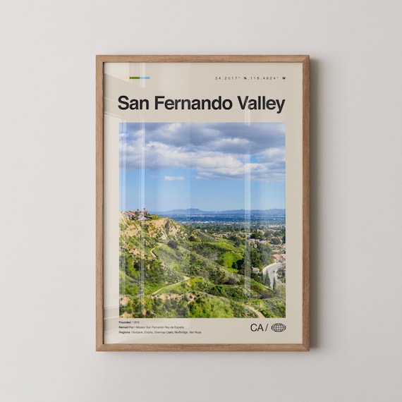 San Fernando Valley California Hilltop Overlook Photo Poster