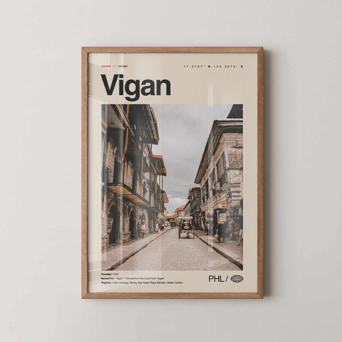 Vigan Philippines Historic Calle Crisologo Street Travel Poster