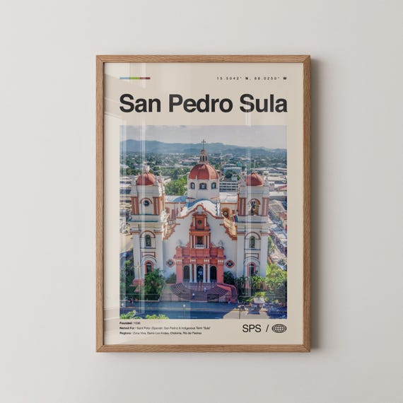 San Pedro Sula Print Wall Art Poster Photo Dcor Honduras