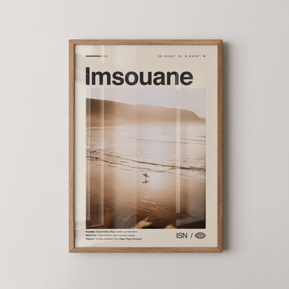 Imsouane Print Wall Art Poster Photo Dcor Surf Morocco