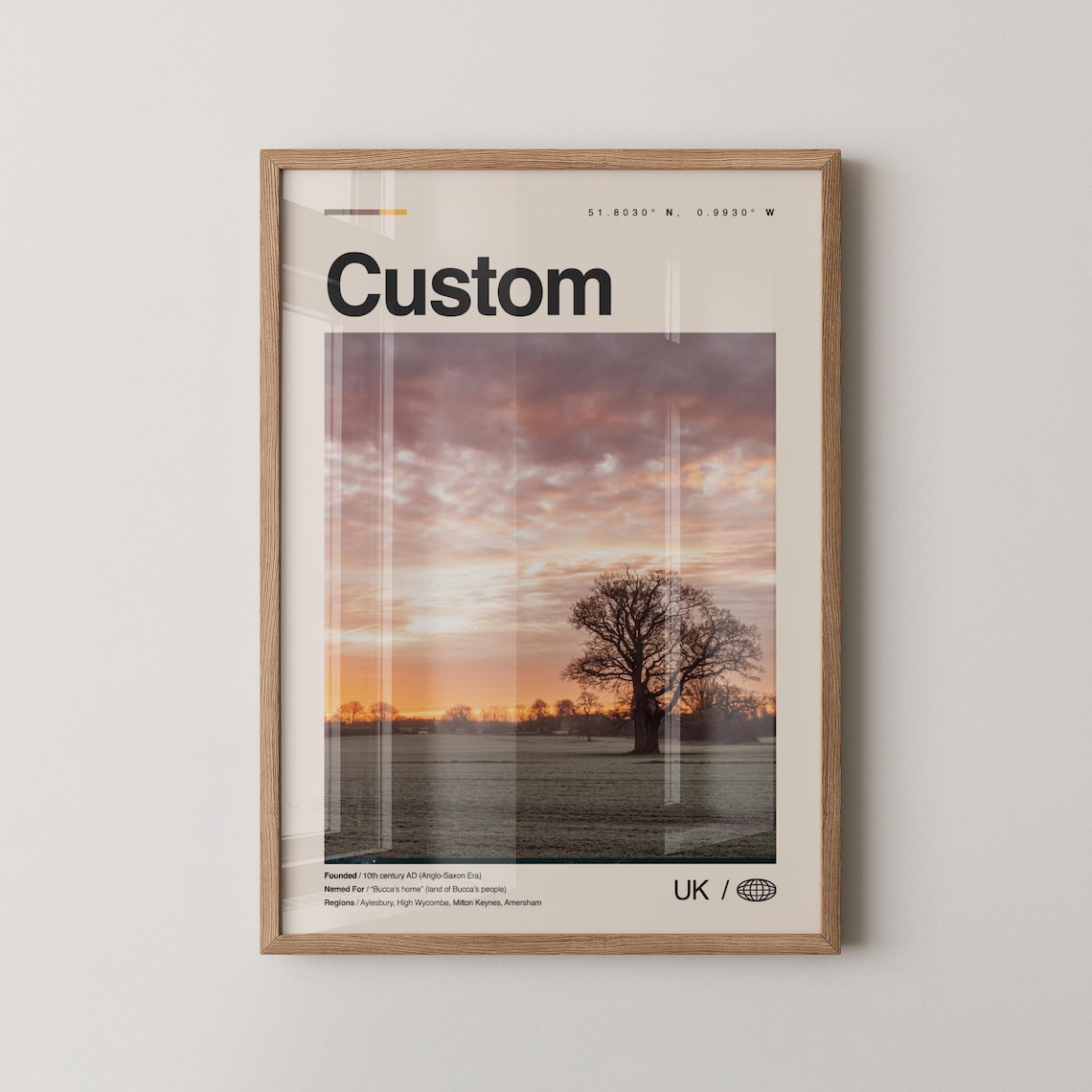Custom Travel Print, Personal Place Wall Art