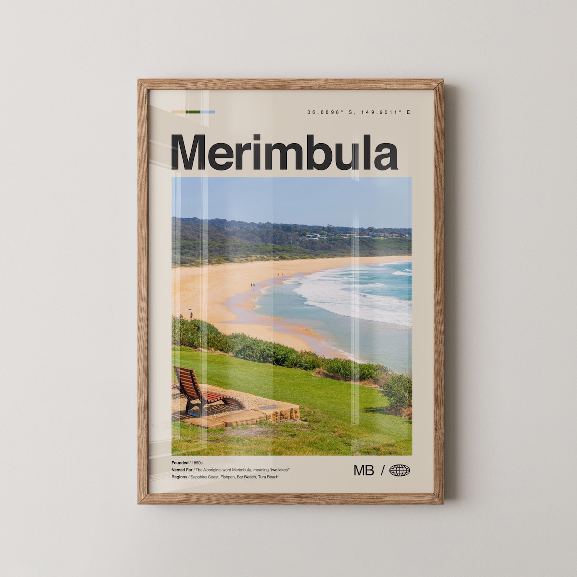 Merimbula Sapphire Coast Beach Photo Travel Poster Australia