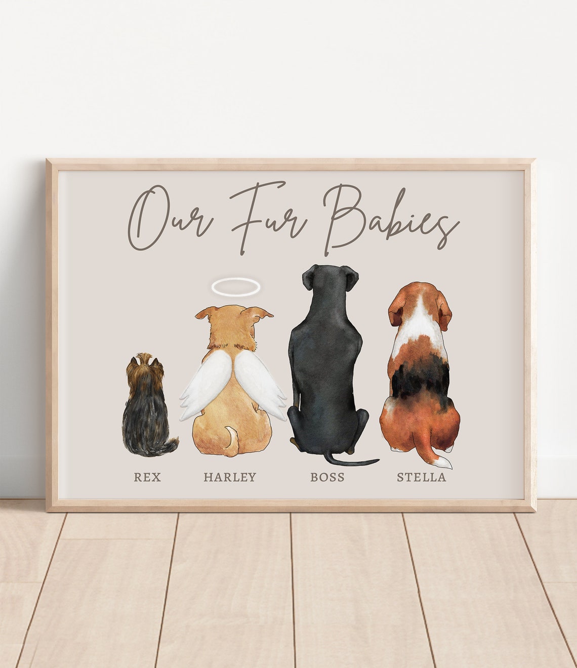 Personalized Gift For Pet Lovers Family Dog Lover Gift Family Portrait Dog Owner Pet Portrait Christmas Gift For Mom Family Pet Gifts