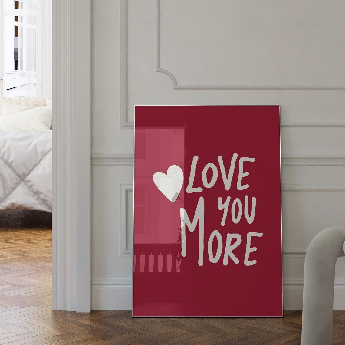 Love You More Print Love You Art Print Love Wall Poster Valentines Art Valentines Print Love Prints Love You Print Love Art Print