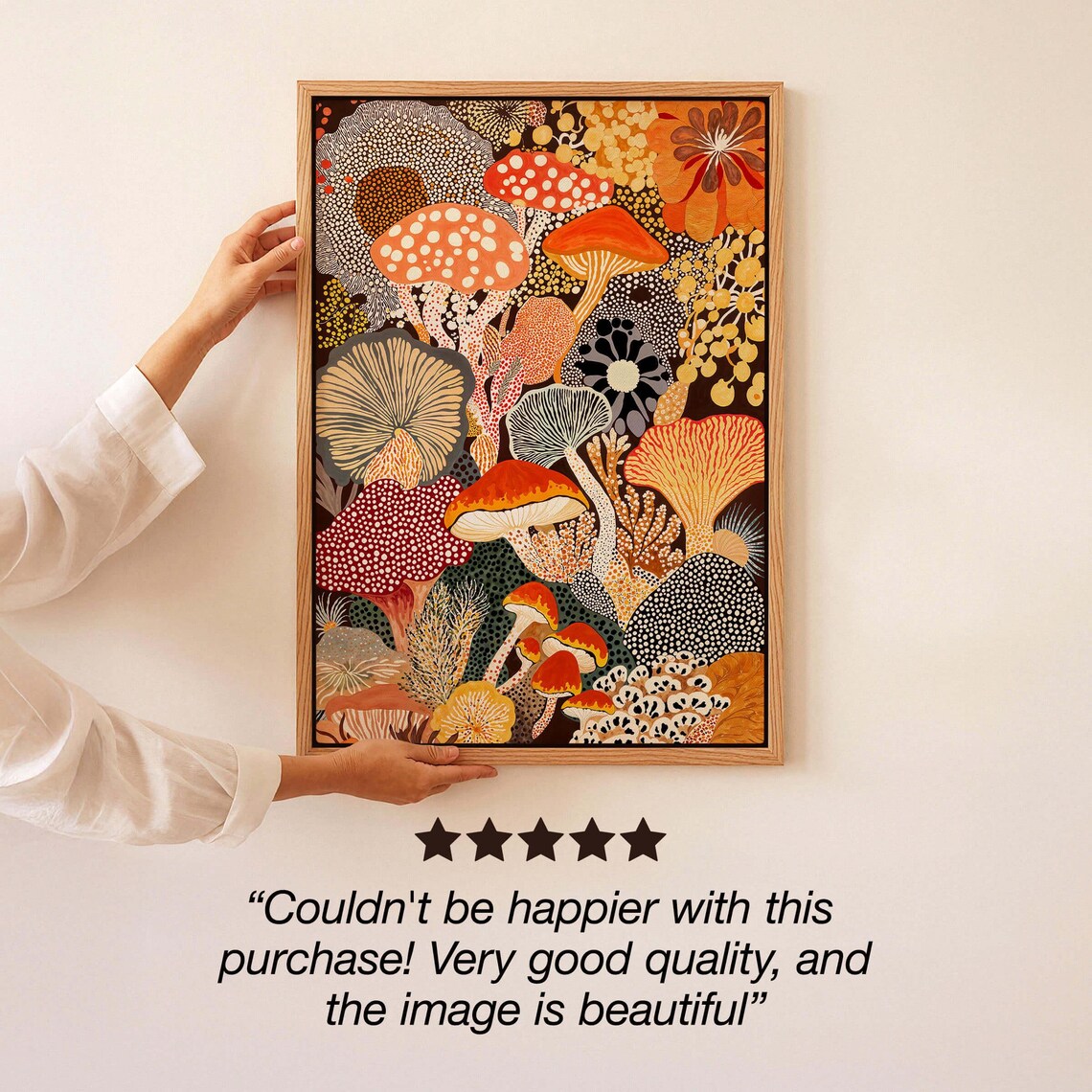 Mushroom Artwork, Modern Kitchen Wall Art Print - Image 3