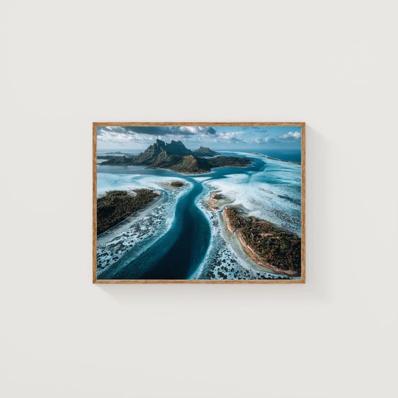 Bora Print Aerial Turquoise Lagoon Fine Art Photography