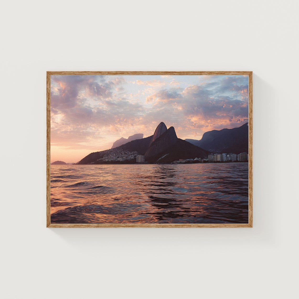 Rio De Janeiro Sunset Print Sugarloaf Mountain Ocean View