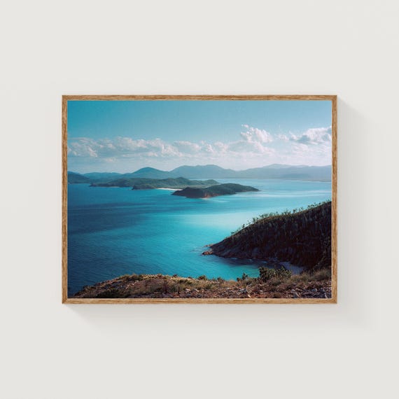 Whitsundays Island Print Turquoise Ocean Australian Coastal Art