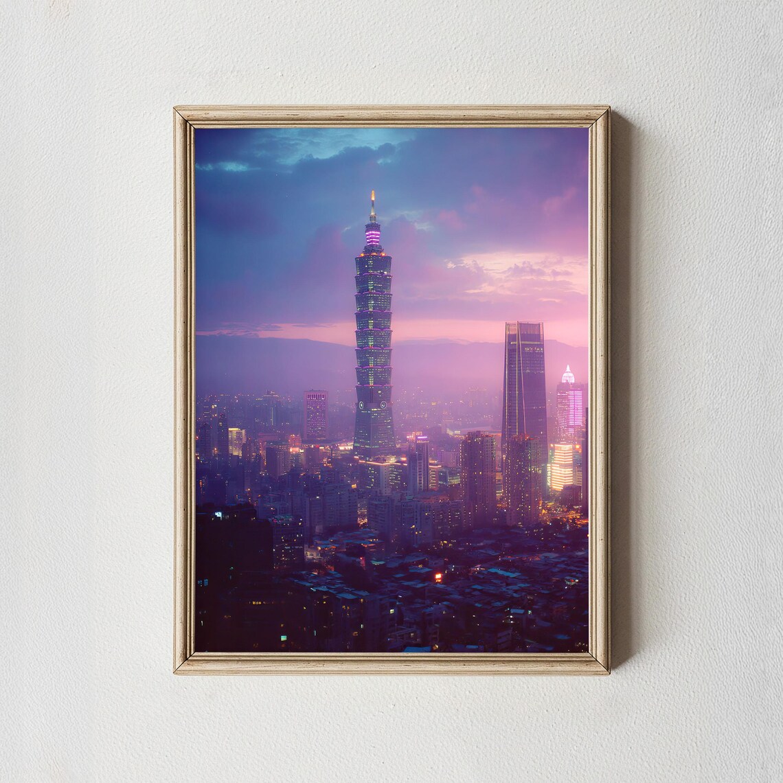 Taipei 101 Sunset Cityscape Photography Wall Art