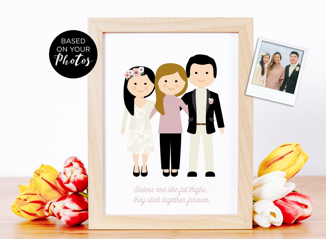 Personalized Harrigan Family Minimalist Illustration Portrait Poster - Image 2