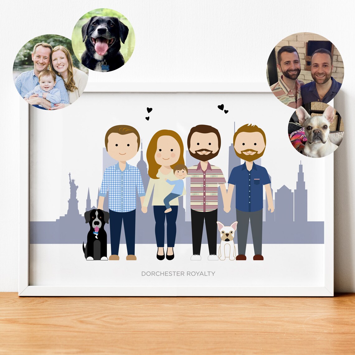 Personalized Dorchester Royalty New York City Family Portrait Poster