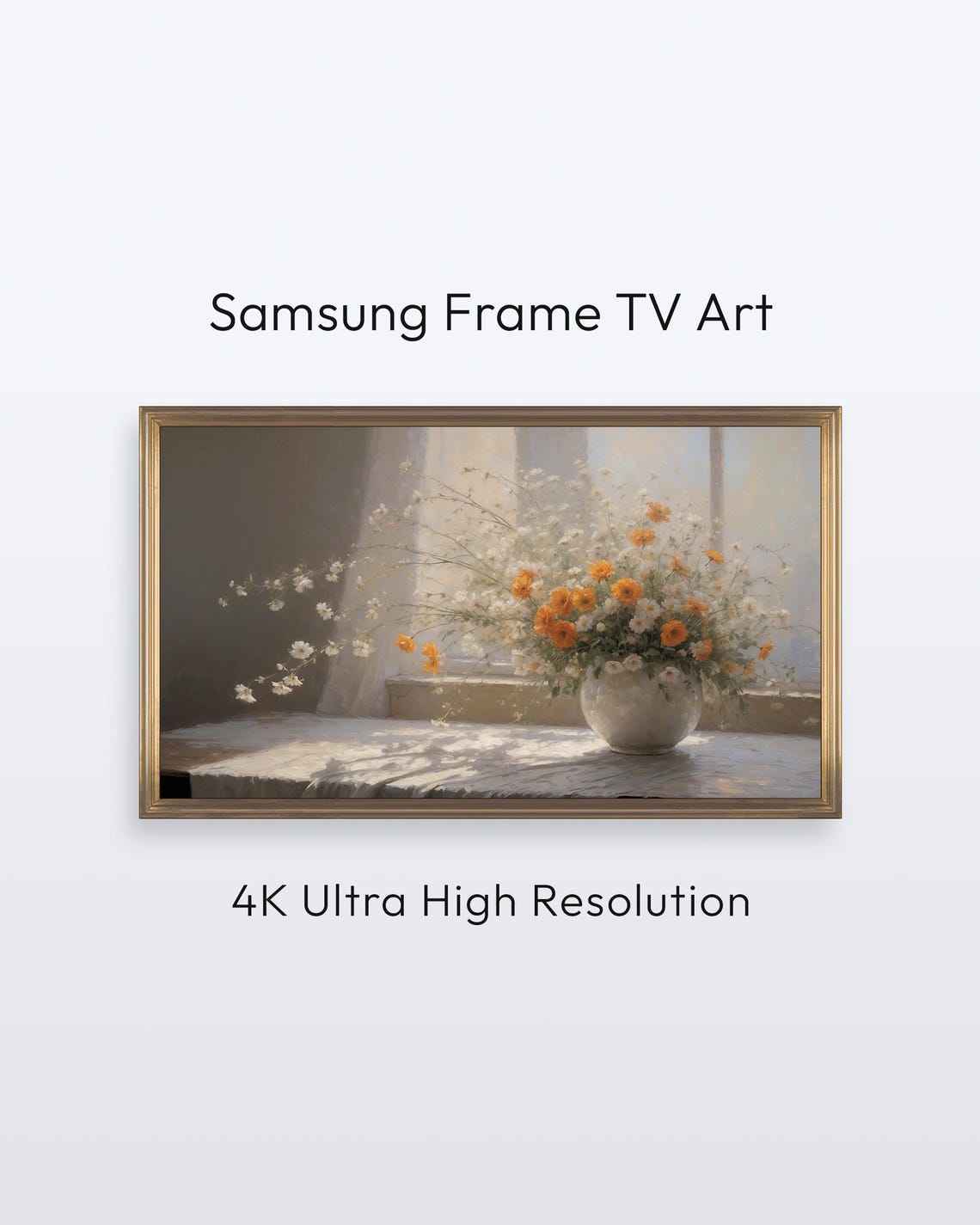 Samsung Frame Tv Spring Art Floral Decor 4k Print