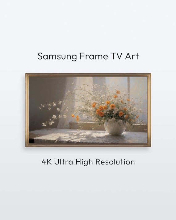 Samsung Frame Tv Spring Art Floral Decor 4k Print