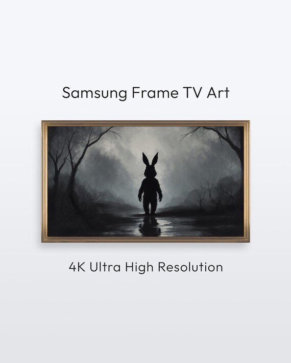 Dark Easter Bunny Samsung Frame Tv Art Gothic Spring 4k Print