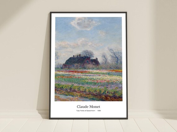 Claude Monet Tulip Fields At Sassenheim 1886 Impressionist Poster