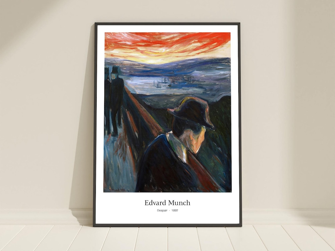 Edvard Munch Despair Art Poster Minimalist Home Decor Print