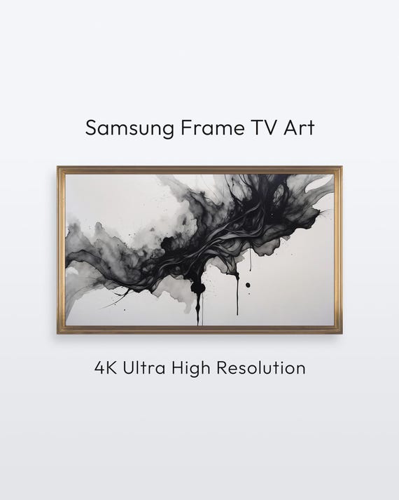 Samsung Frame Tv Abstract Flowing Ink Art 4k Print