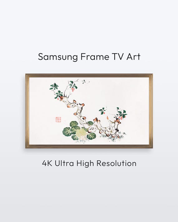 Samsung Frame Tv Art Chinese Tree Painting Vintage Asian 4k Print