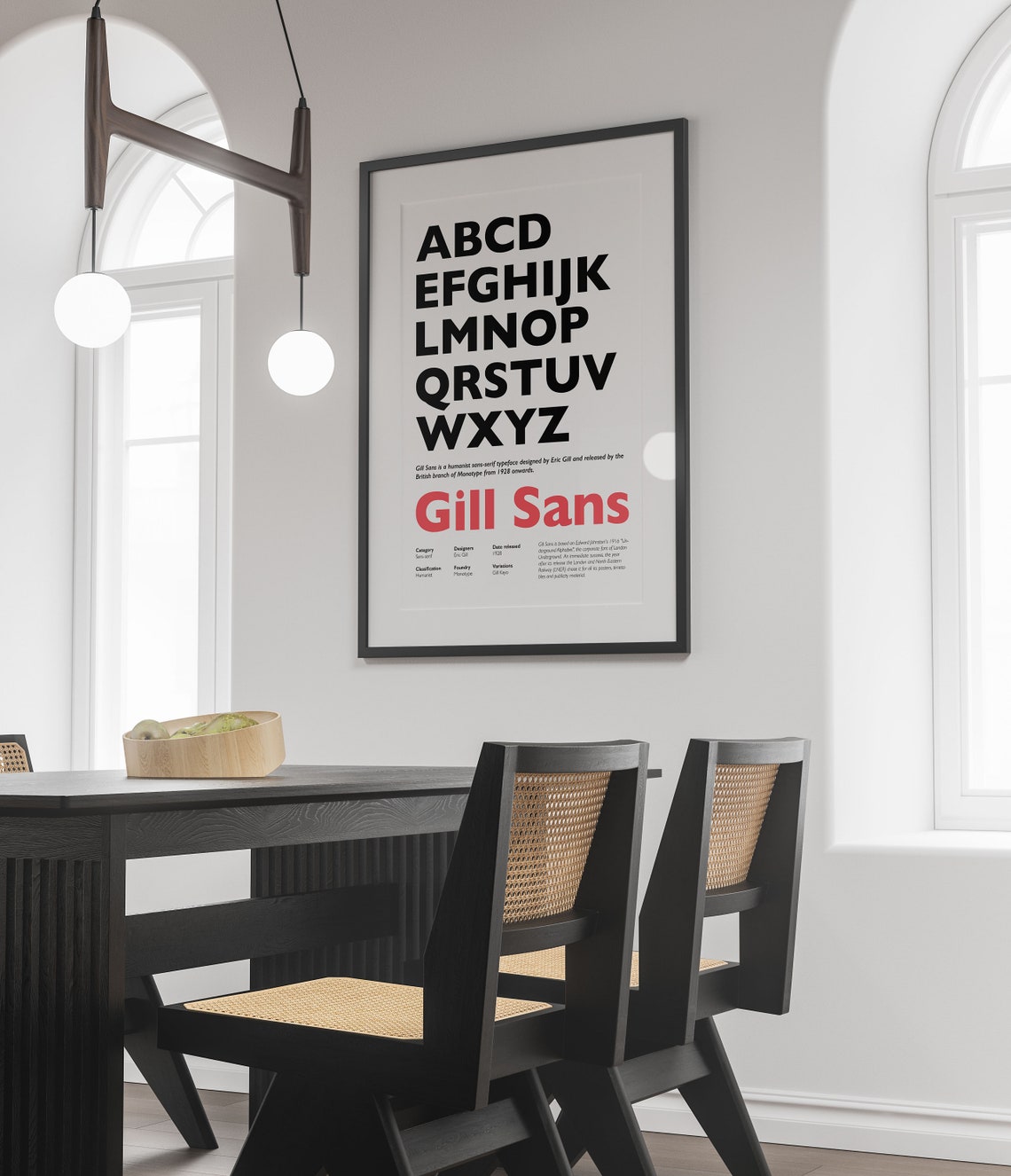 Gill Sans Typeface Alphabet Classic Typography Designer Poster - Image 3