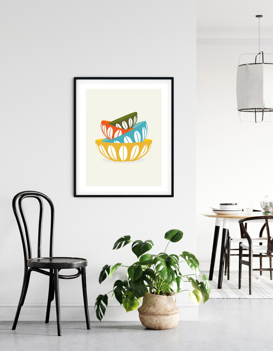 Cathrineholm Bowl Mid-Century Modern Art Print - Image 2