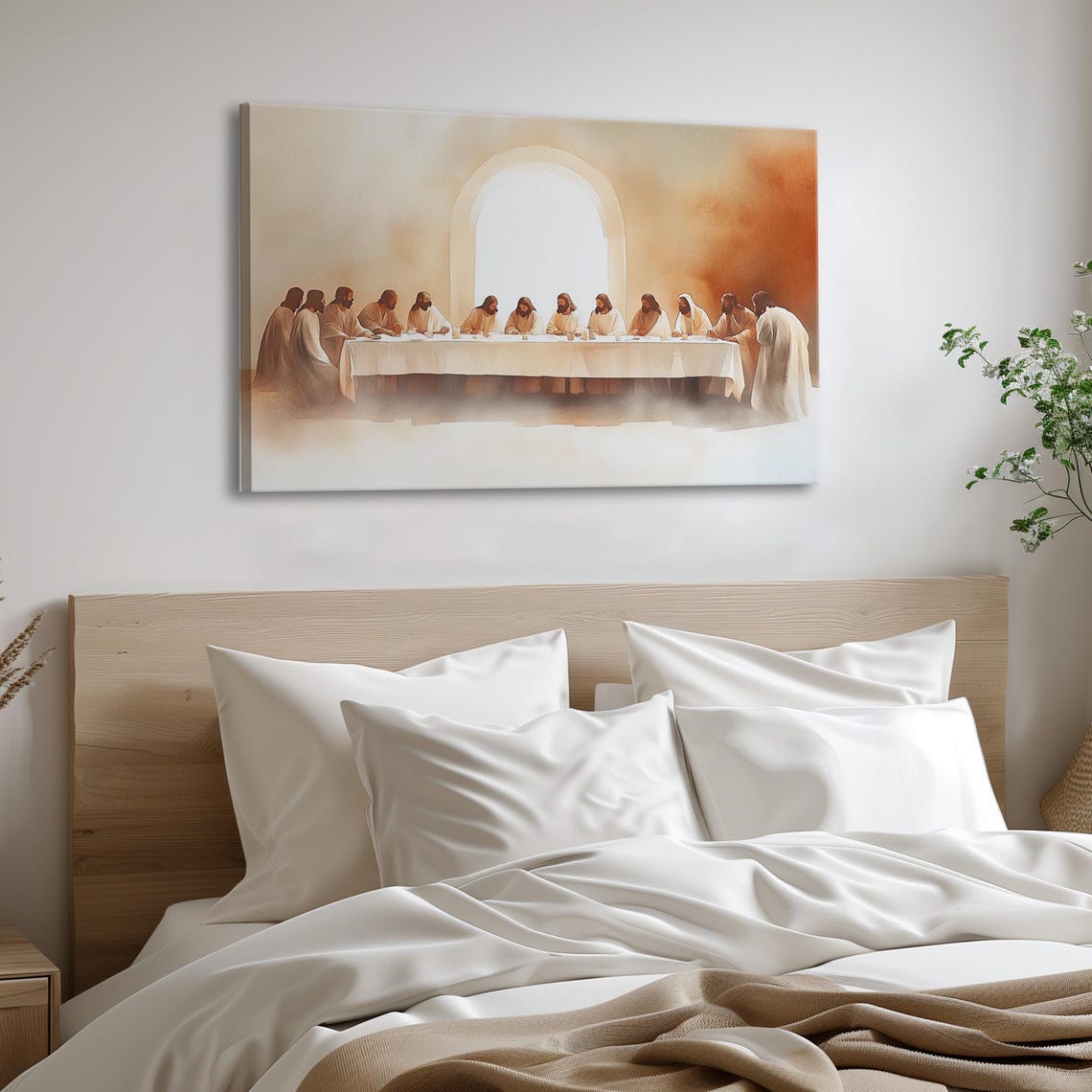Last Supper Watercolor With Jesus And Twelve Disciples Poster - Image 5