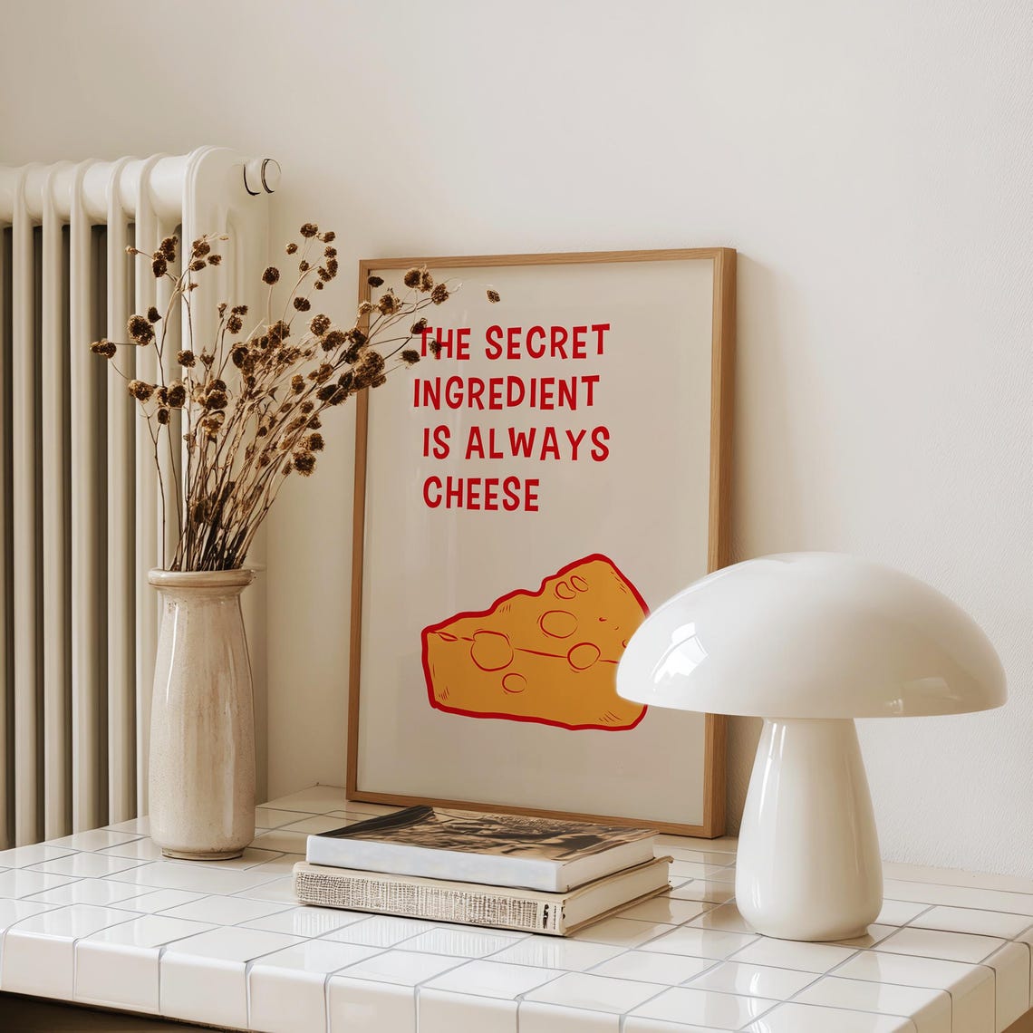 Cheese Poster Print Kitchen Wall Art Aesthetic Kitchen Decor Funny Saying Cooking Cute Girly Artwork - Image 3