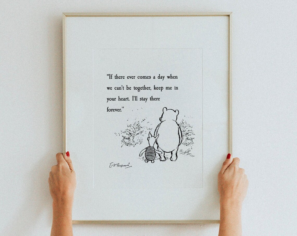 If There Ever Comes A Day, Pooh Vintage Nursery Art Print - Image 2