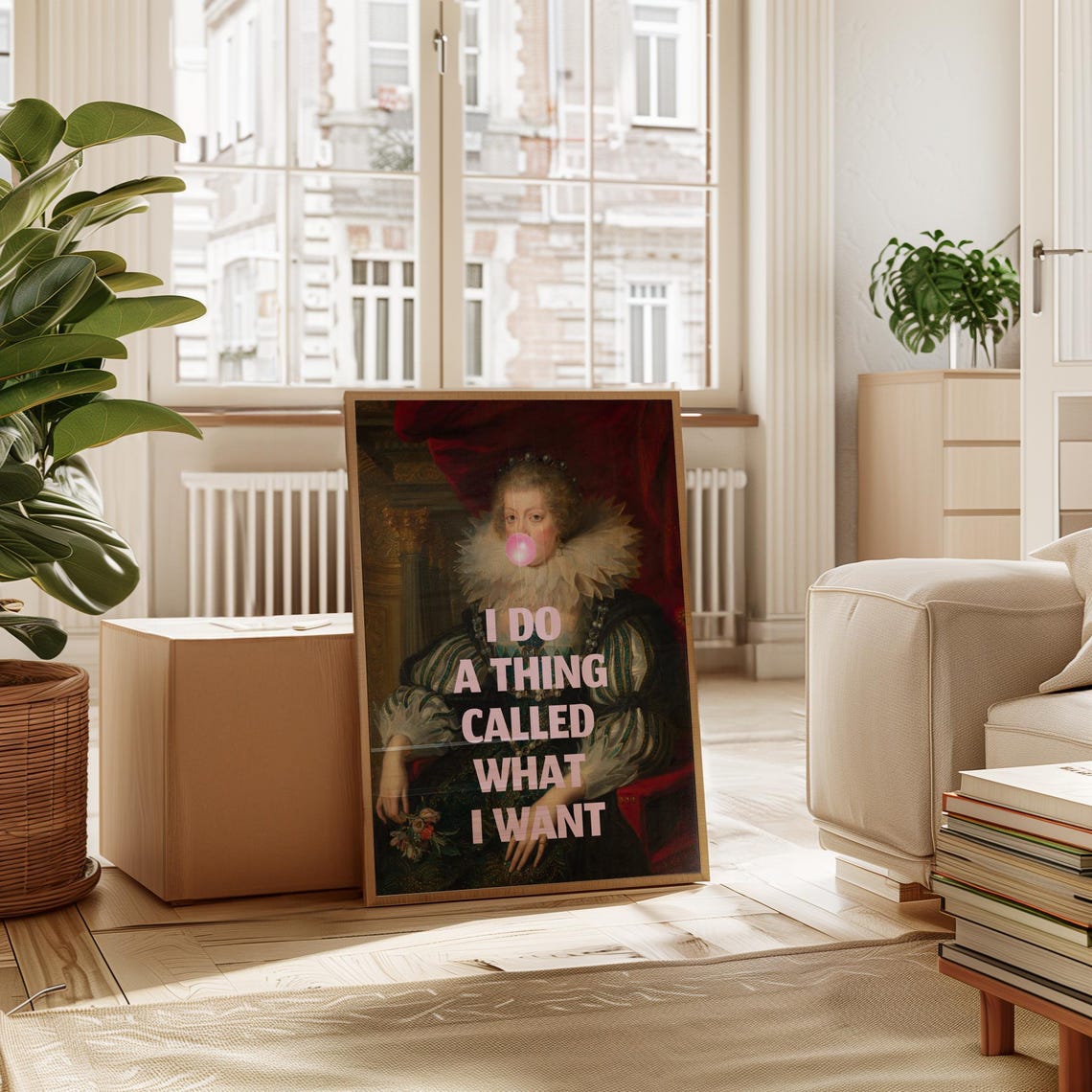 I Do A Thing Called What I Want Bubblegum Baroque Queen Quote Poster - Image 5