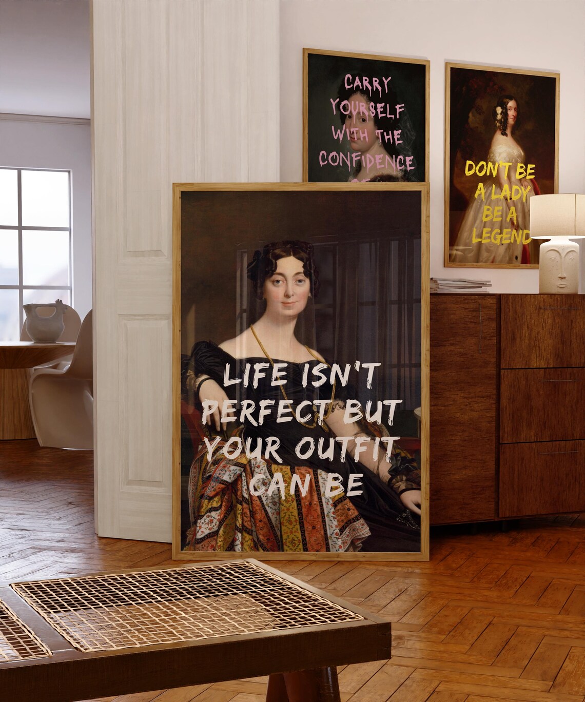 Life Isnt Perfect Outfit Can Be Classical Portrait Quote Poster - Image 8