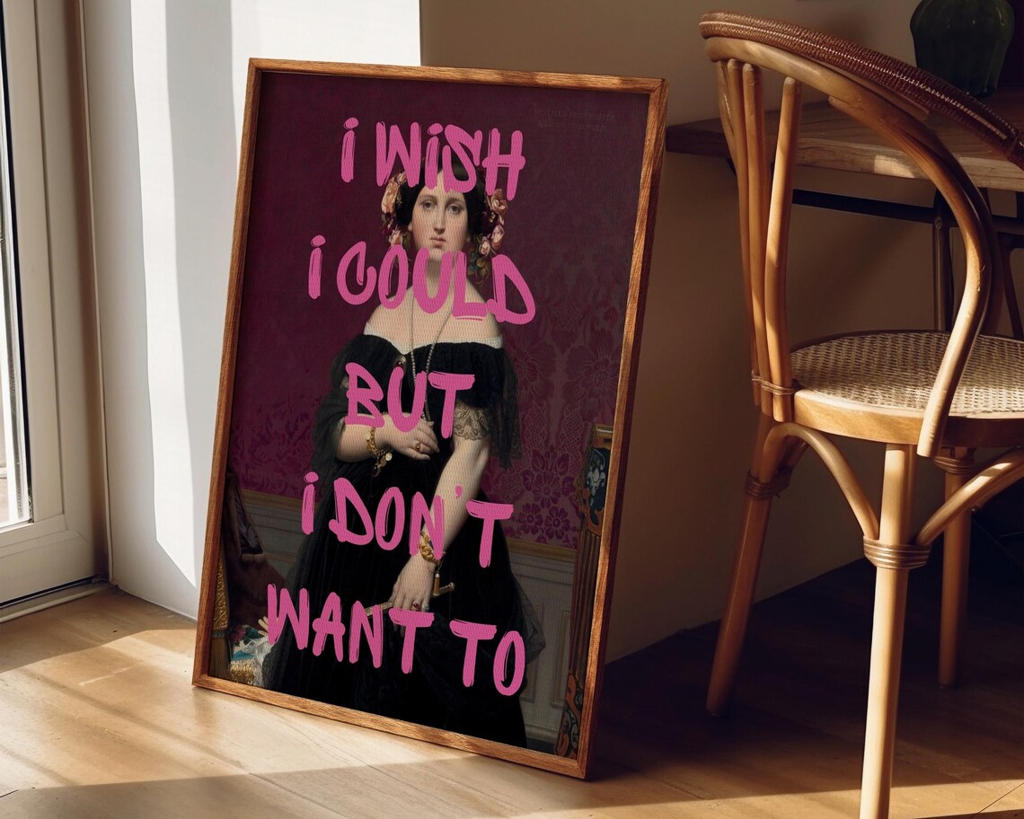 Altered Art Print, Pink Graffiti Maximalist Poster - Image 4