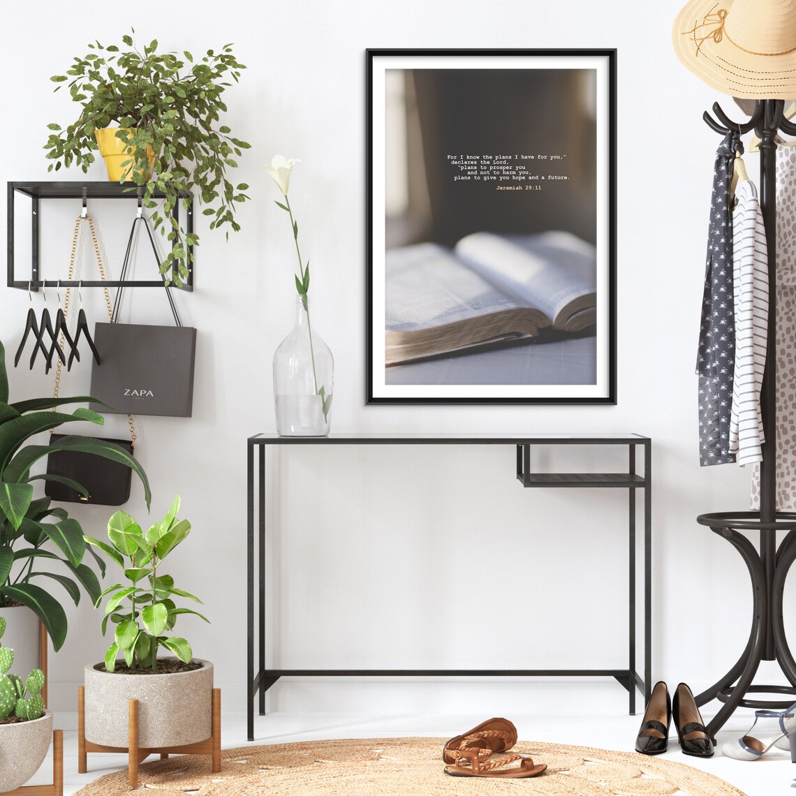 Jeremiah 29:11 Bible Verse Poster with Open Book Still Life Photography - Image 2