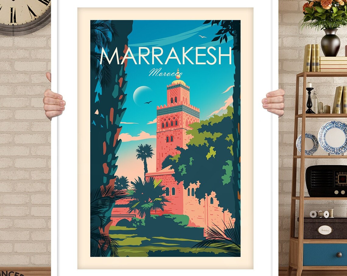 Marrakesh Travel Gift Africa Poster Print - Image 3