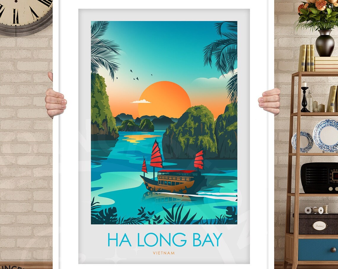 Ha Long Bay Travel Poster, Vietnam - Image 3
